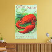 Oh jij Lobster Scene Canvas Afdruk (Insitu (Woonkamer))