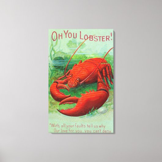 Oh jij Lobster Scene Canvas Afdruk (Voorkant)