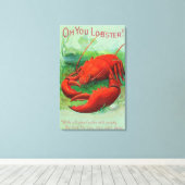 Oh jij Lobster Scene Canvas Afdruk (Insitu (Houten vloer))