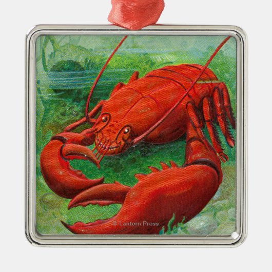 Oh jij Lobster Scene Metalen Ornament (Voorkant)