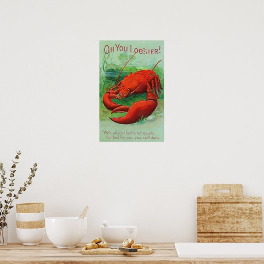 Oh jij Lobster Scene Poster (Keuken)