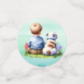 Oh, jongen! Baby en Bulldog Baby shower Confetti (Kleine voorkant)