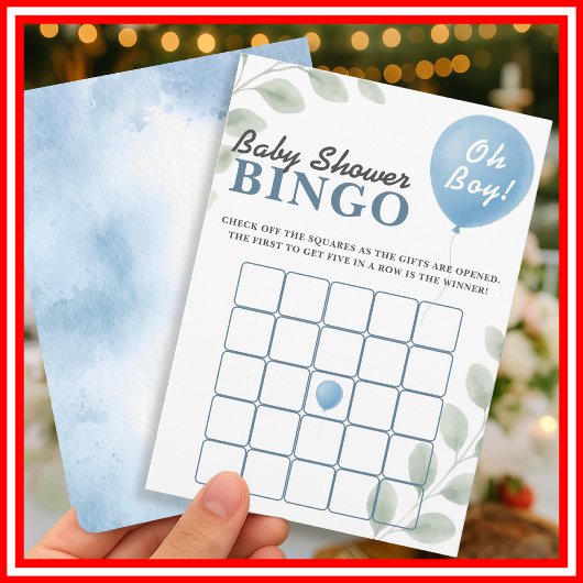 Oh Jongen Baby Shower | Bingo Kaarten