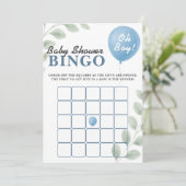 Oh Jongen Baby Shower | Bingo Kaarten (Staand voorkant)