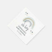 Oh Jongen Baby Shower Blauwe Boho Regenboog Servet (Hoek)