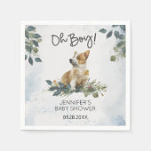 Oh jongen! Baby shower Corgi Puppy Servet (Voorkant)