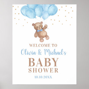 Oh Jongen Baby Shower Feest Welkomstposter Poster