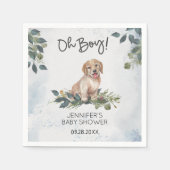 Oh jongen! Baby shower Labrador Puppy Servet (Voorkant)