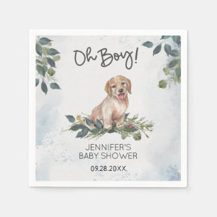 Oh jongen! Baby shower Labrador Puppy Servet