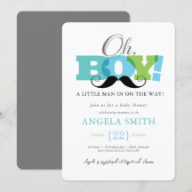 Oh jongen baby shower uitnodiging