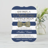 Oh jongen baby shower uitnodiging (Staand voorkant)