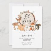 Oh Jongen baby shower-uitnodiging Kaart (Voorkant)