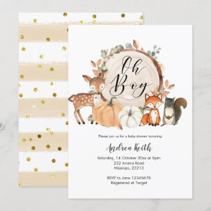 Oh Jongen baby shower-uitnodiging Kaart