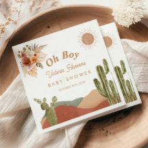 Oh Jongen Baby Shower Zuidwestelijke Cactus Woesti