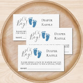 Oh Jongen Baby Voeten Luier Raffle Baby Borrel Informatiekaartje