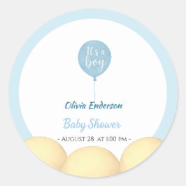 Oh jongen! Ballon baby is verplicht Ronde Sticker