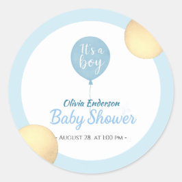 Oh jongen! Ballon baby is verplicht Ronde Sticker