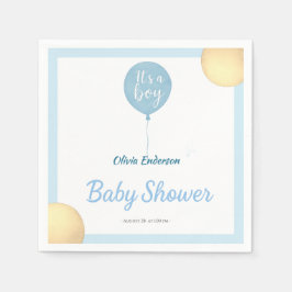 Oh jongen! Ballon baby is verplicht Servet