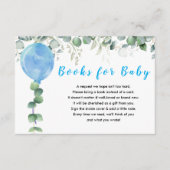 Oh Jongen ballonvaars baby shower eucalyptus Informatiekaartje (Voorkant)