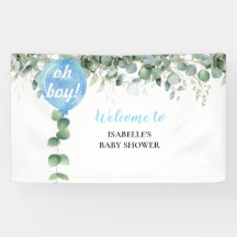 Oh Jongen ballonvaars baby shower eucalyptus