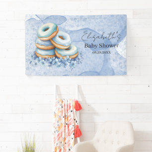Oh Jongen Blauwe Donuts Baby Shower Spandoek