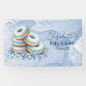 Oh Jongen Blauwe Donuts Baby Shower Spandoek (Horizontaal)