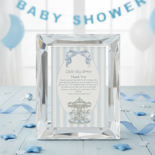 Oh Jongen Blauwe Strik Draaimolen Aquarel Baby Sho Bedankkaart