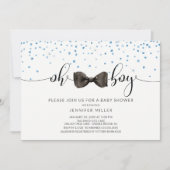 Oh jongen! Bow Stropdas Boys Baby shower Kaart (Voorkant)