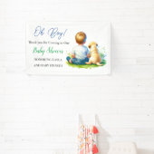Oh jongen! Een Baby en zijn Dog Baby shower Spandoek (Insitu)