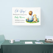 Oh jongen! Een Baby en zijn Dog Baby shower Spandoek (Beurs)