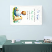 Oh jongen! Een Baby en zijn Dog Baby shower Spandoek (Beurs)