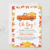 Oh Jongen, een kleine Baby shower uitnodiging (Voorkant)