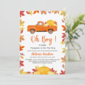 Oh Jongen, een kleine Baby shower uitnodiging (Staand voorkant)