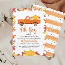Oh Jongen, een kleine Baby shower uitnodiging