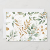 Oh Jongen elegant simpel groen goud baby shower Kaart (Achterkant)