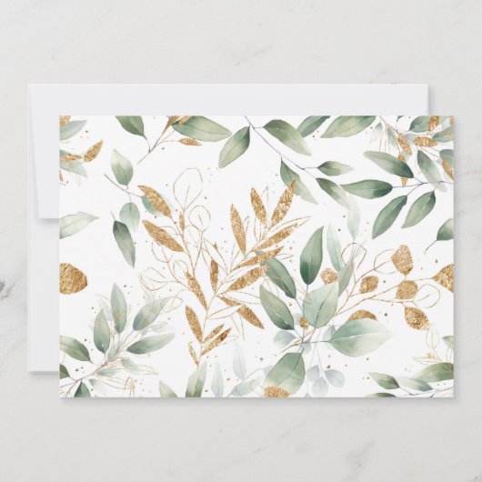 Oh Jongen elegant simpel groen goud baby shower Kaart (Achterkant)