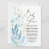 Oh jongen | Elegant Waterverf gewoon Baby shower Kaart (Voorkant)