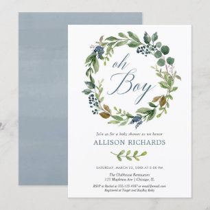 Oh jongen greenery verlaat een stoffige navy blauw kaart