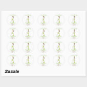 OH JONGEN! Groene Silhouet Baby shower Stickers (Vel)