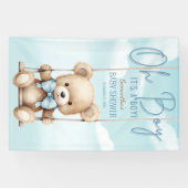 Oh jongen het is een jongen Beer Baby shower achte Spandoek (Horizontaal)