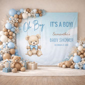 Oh jongen het is een jongen Beer Baby shower achte Wandkleed