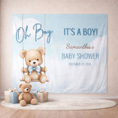 Oh jongen het is een jongen Beer Baby shower achte Wandkleed