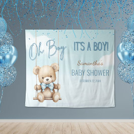 Oh jongen het is een jongen Beer Baby shower achte Wandkleed