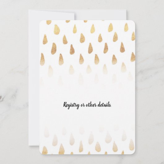 Oh jongen het is een Sprinkle Baby shower nodiging Kaart (Achterkant)