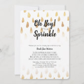 Oh jongen het is een Sprinkle Baby shower nodiging Kaart (Voorkant)
