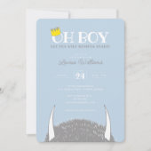 Oh jongen | Laat het Baby shower van de Wilde Rump Kaart (Voorkant)