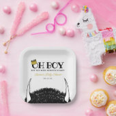 Oh jongen | Laat het Baby shower van de Wilde Rump Papieren Bordje (Feest)