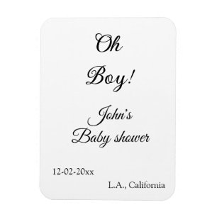 oh jongen meisje baby shower voeg naam datum jaar magneet