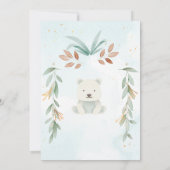 Oh jongen modern eucalyptusblauw ballon baby showe kaart (Achterkant)