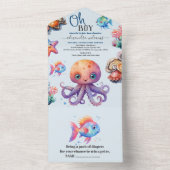 Oh jongen onder het Zee Baby shower All In One Uitnodiging (Binnen)